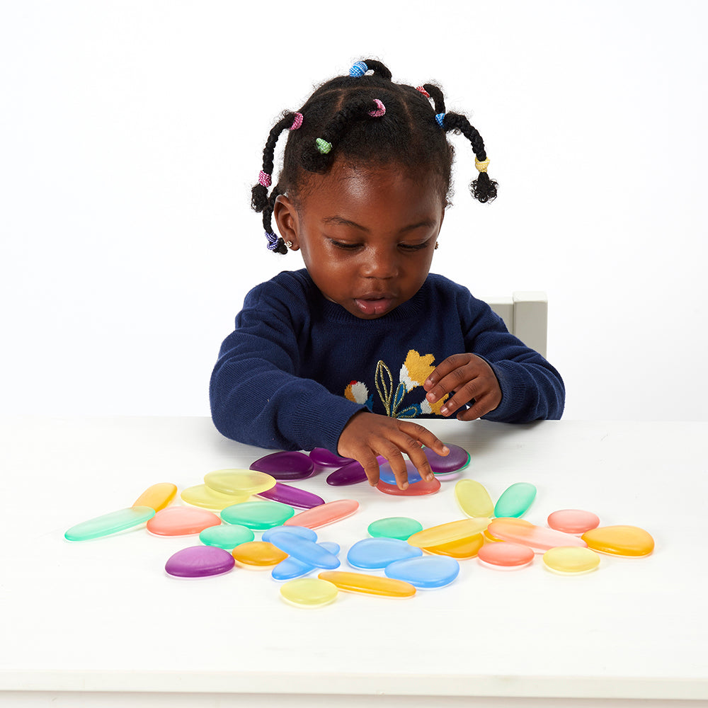 透明彩虹鵝卵石幼幼組-罐裝 (13228J) 贈 調皮搗蛋趣貼紙組