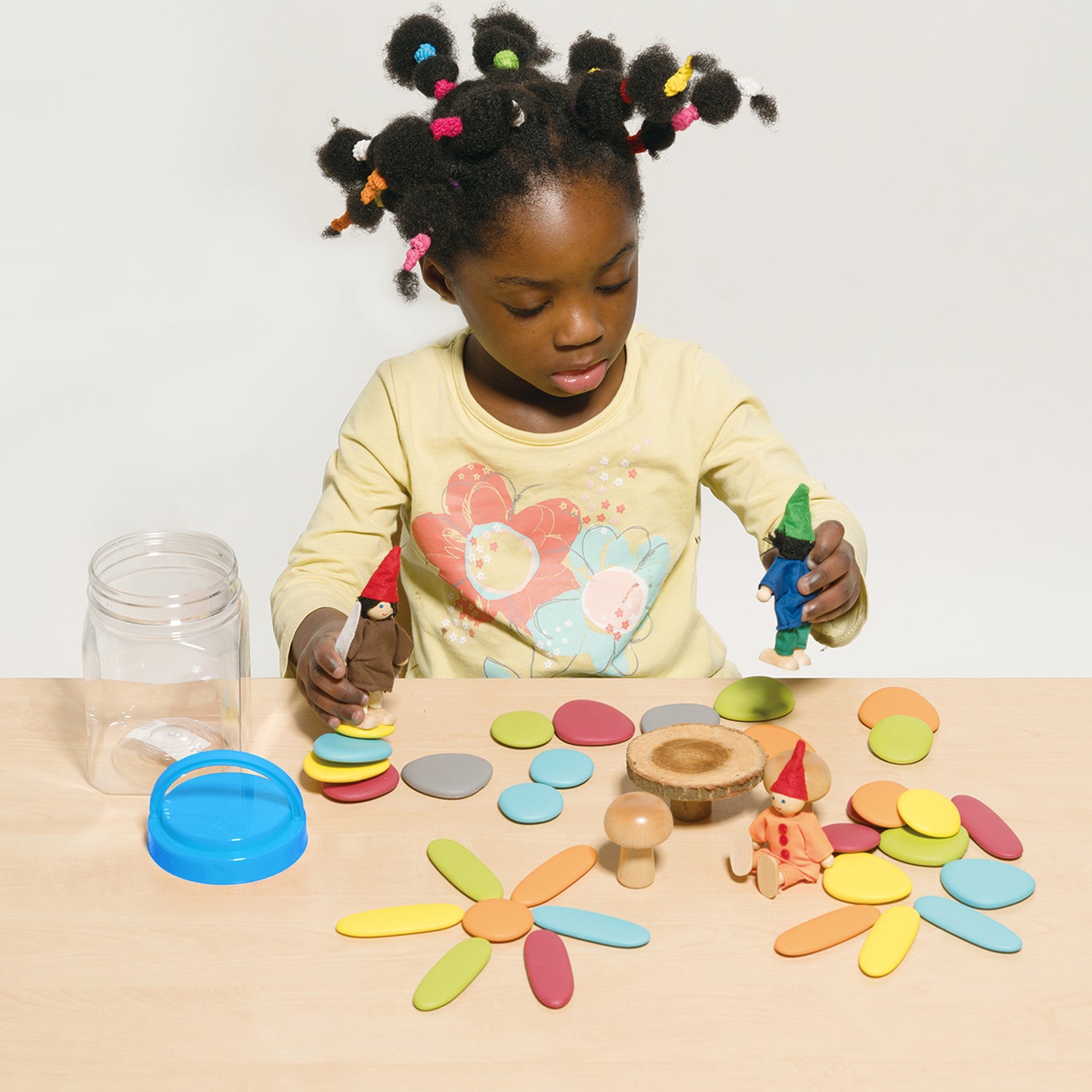 彩虹鵝卵石幼幼組-大地色罐裝 (13229J) 贈 調皮搗蛋趣貼紙組