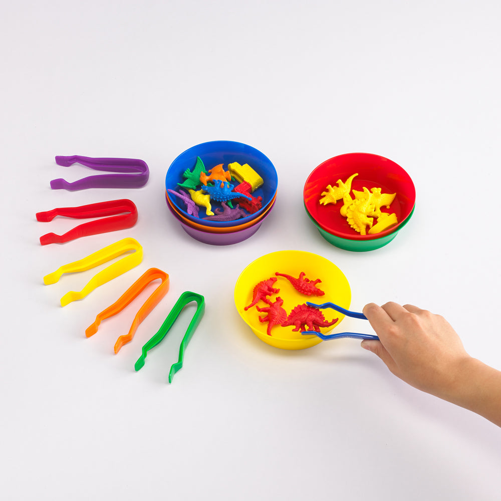彩色夾夾樂-分類碗和大鑷子組 (13905)