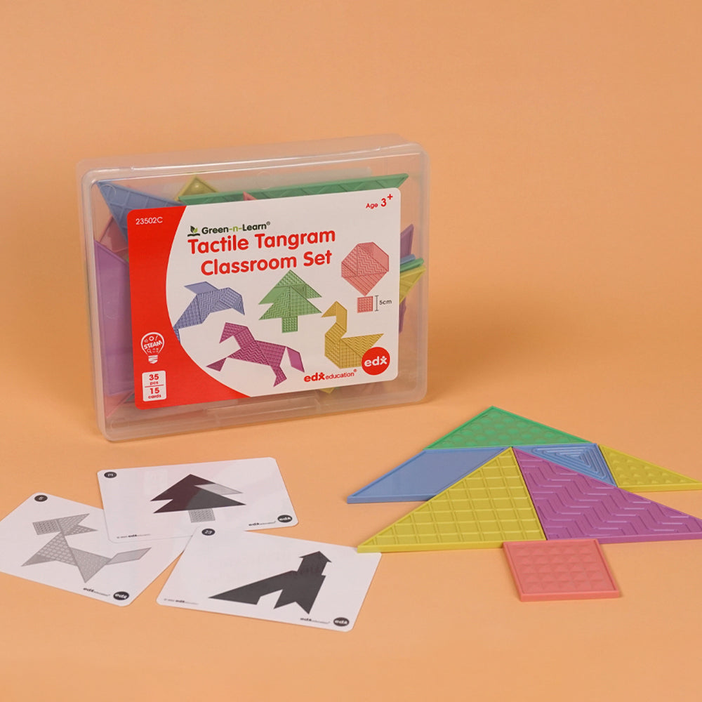 觸覺七巧板教學組-綠材質 (23502C)