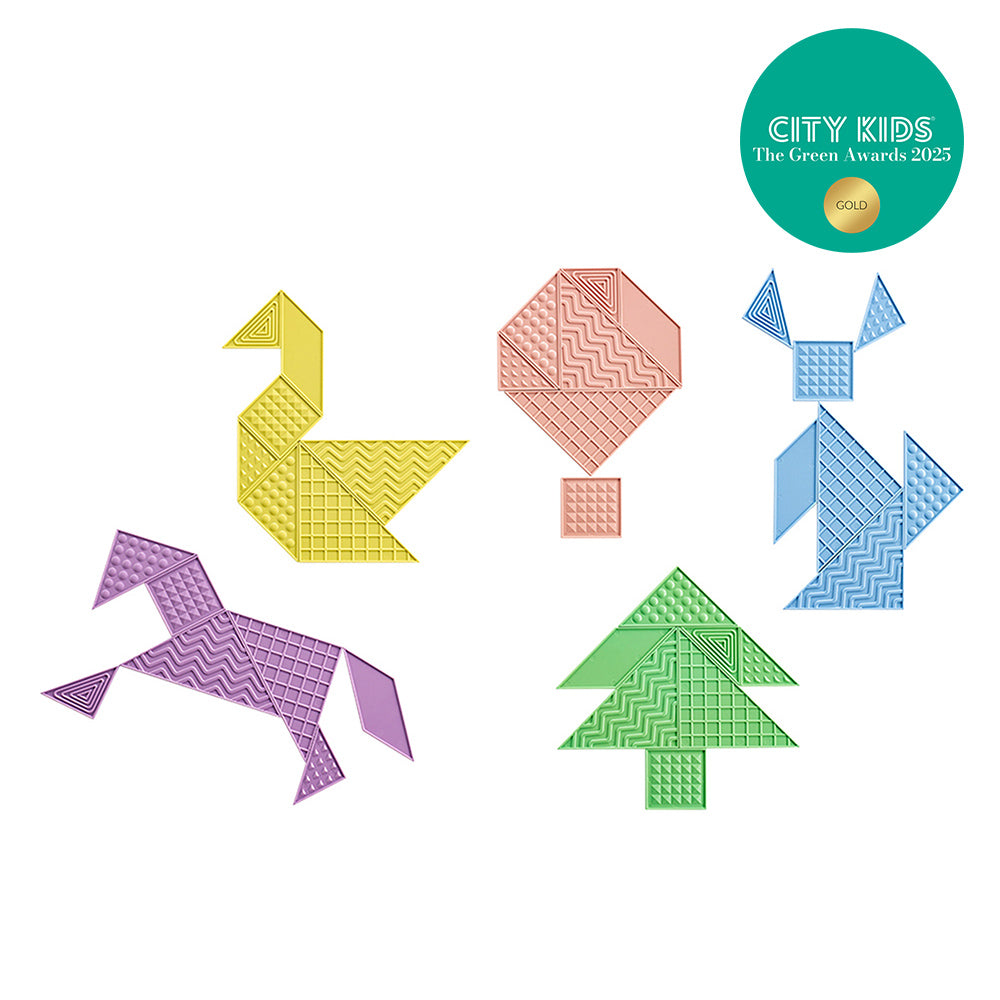 觸覺七巧板教學組-綠材質 (23502C)