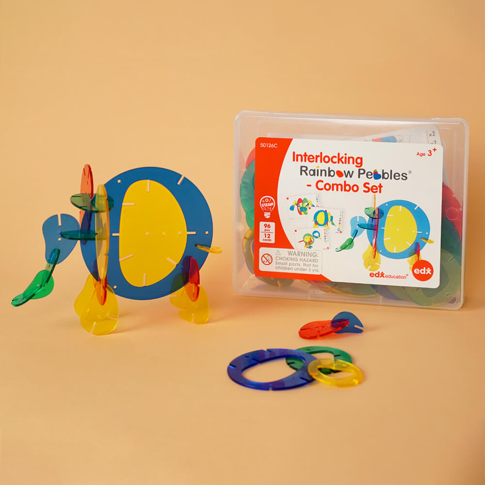 透明彩虹鵝卵石雪花片 (50126C)